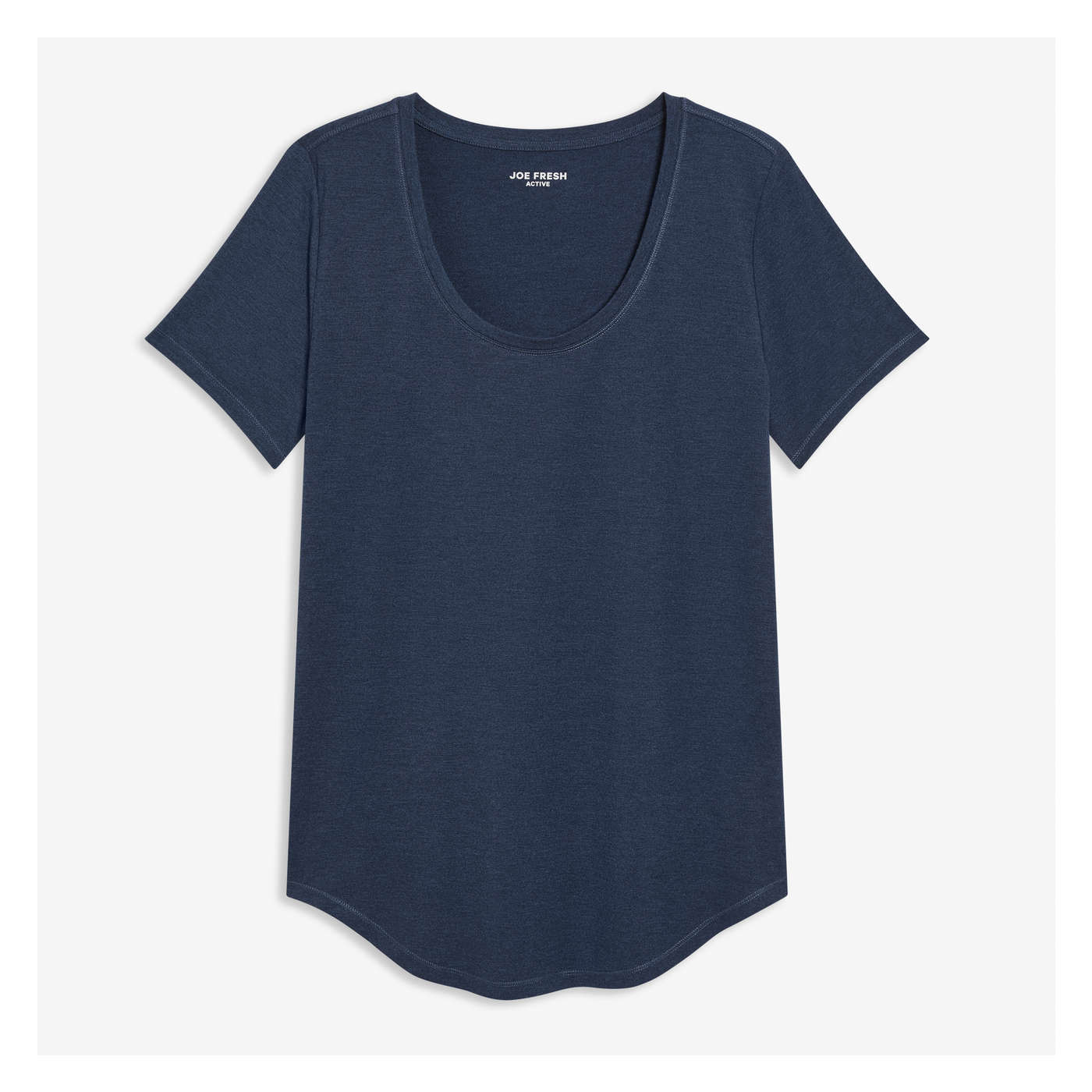 Scoop Neck Active Tee in Navy Mix from Joe Fresh